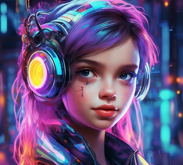 科技少女炫酷萌头像图片 科技少女炫酷萌头像图片